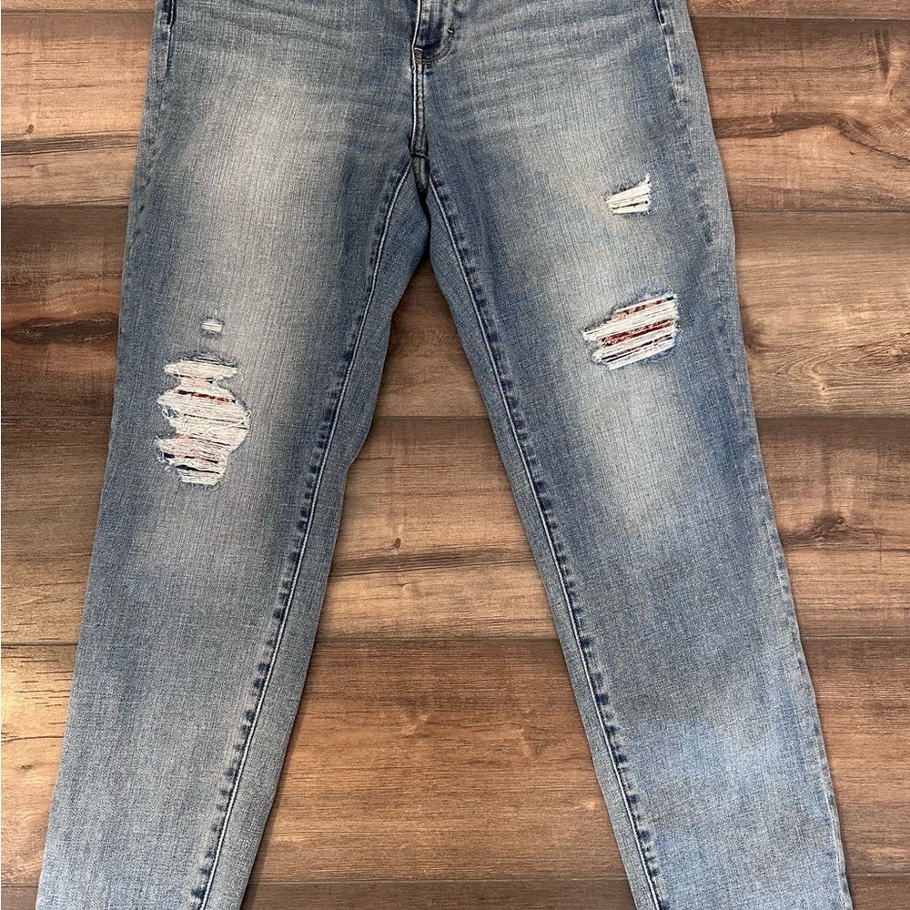 Stylish Distressed Blue Jeans